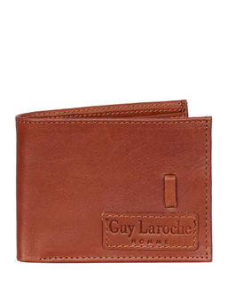 Justanned - Men Tan Strap Closure Leather Wallet