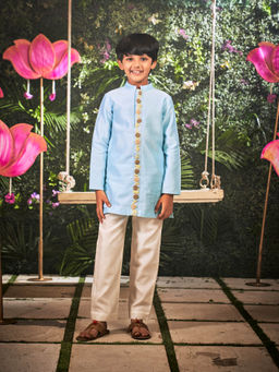 Little Luxury - Flower Play Kurta Pyjama (Set of 2)