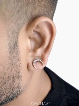 SWASHAA - Silver Steven Men's Earrings