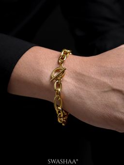 SWASHAA - Gold Toggle Chain Men's Bracelet