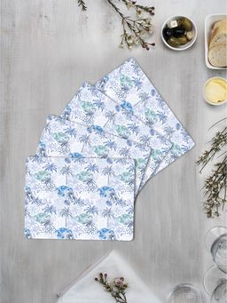 Space of Joy - Tropical Palm Vector Premium Printed Rectangular MDF Wooden Placemats