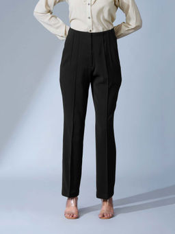 Jaey - Women Black Double Pintuck Trouser