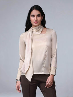 Jaey - Women Cream Diva Drape Top