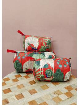 House of Gulab - Multi-Color Waterproof Lining Cosmetic Pouch
