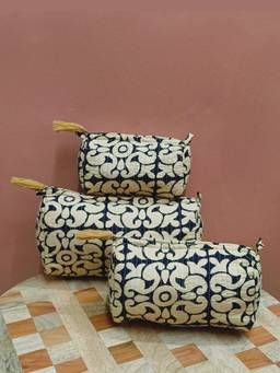 House of Gulab - White Waterproof Lining Cosmetic Pouch