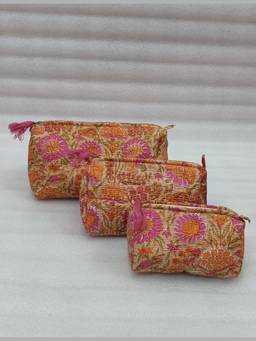 House of Gulab - Multi-Color Waterproof Lining Cosmetic Pouch