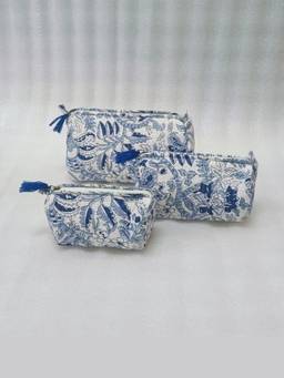 House of Gulab - White Waterproof Lining Cosmetic Pouch