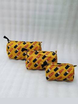 House of Gulab - Yellow Waterproof Lining Cosmetic Pouch