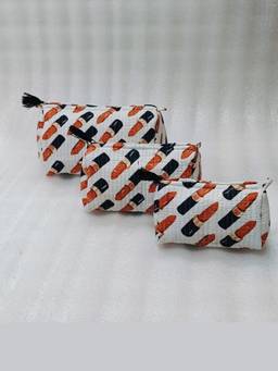 House of Gulab - White Waterproof Lining Cosmetic Pouch