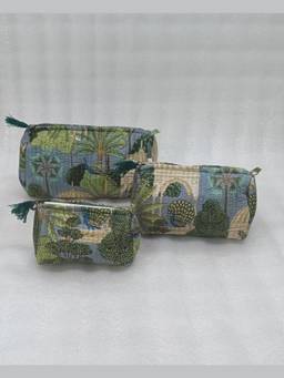 House of Gulab - Blue Waterproof Lining Cosmetic Pouch
