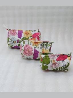 House of Gulab - Multi-Color Waterproof Lining Cosmetic Pouch