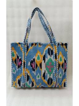 House of Gulab - Multi-Color Long Handle Velvet Tote Bag