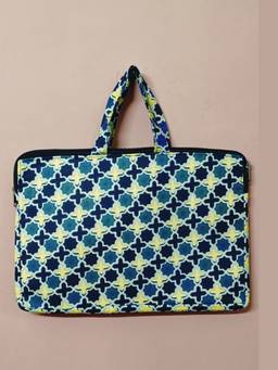 House of Gulab - Multi-Color Cotton With Handblock Print Laptop Bag