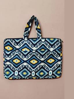 House of Gulab - Multi-Color Cotton With Handblock Print Laptop Bag