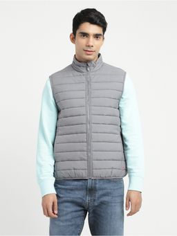 Levi's - Men Grey High Neck Quilted Jacket