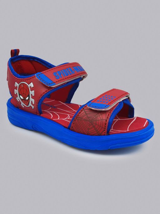 Buy Kidsville Spiderman Printed Sandals for Boys Red Online