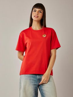 LOTTO - Heat Wave Red Crew Neck T-Shirt for Women