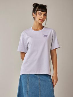 LOTTO - Liquid Fire Purple Crew Neck T-Shirt for Women