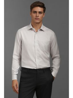 Louis Philippe - Men Grey Classic Fit Check Full Sleeves Formal Shirt