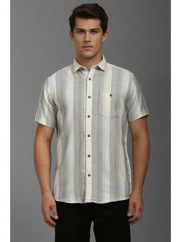 Louis Philippe - Men Multi Slim Fit Stripe Half Sleeves Casual Shirt