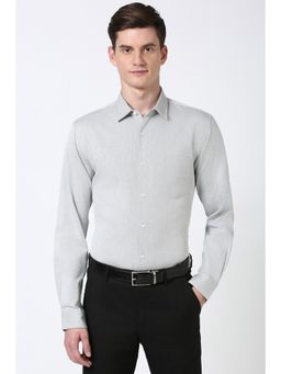 Peter England - Men Grey Slim Fit Formal Shirt