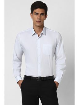 Van Heusen - Men White Regular Fit Solid Full Sleeves Formal Shirt