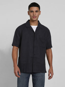 American Eagle - Ae Linen-Blend Button-Up Poolside Casual Shirt