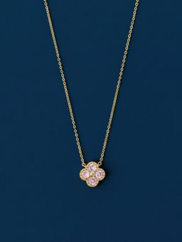 Accessorize London - Purple 14K Gold-Plated June Birthstone Flower Pendant Necklace