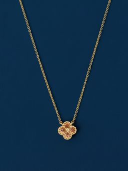 Accessorize London - Brown 14K Gold-Plated October Birthstone Flower Pendant Necklace