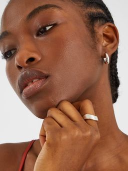 Accessorize London - Sterling Silver-Plated Wave Ring