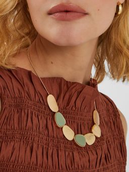 Accessorize London - Green Resin Pebble Necklace