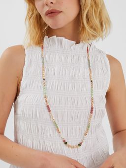 Accessorize London - Multi-Color Long Beaded Rope Necklace