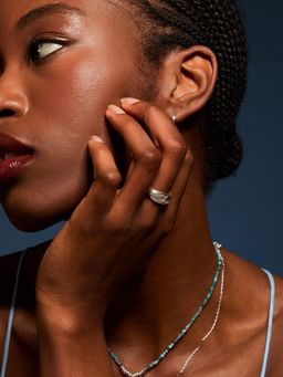 Accessorize London - Sterling Silver-Plated Diamond Cut Hoop Earrings (S)