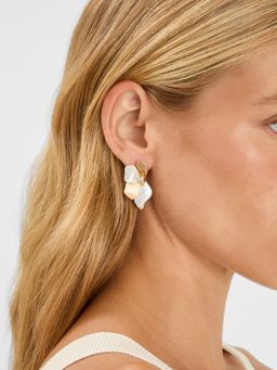 Accessorize London - Multi-Color Mixed Metal Flower Drop Earrings