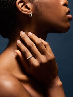 Accessorize London - White 925 Sterling Silver Celestial Ring (S)