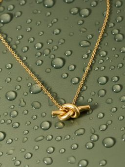 Accessorize London - Gold-Plated Knot Pendant Necklace