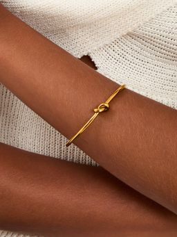 Accessorize London - Gold-Plated Knot Bangle