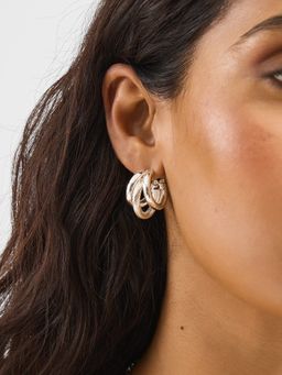 Accessorize London - Silver Triple Hoop Earrings