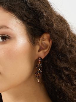 Accessorize London - Brown Mini Cascade Bead Drop Earrings
