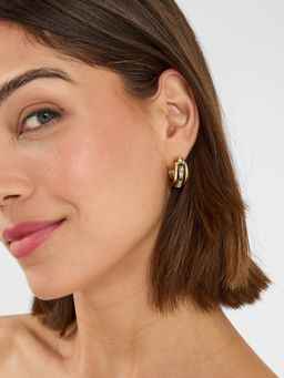 Accessorize London - Multi-Color Gemstone Triple Hoop Earrings