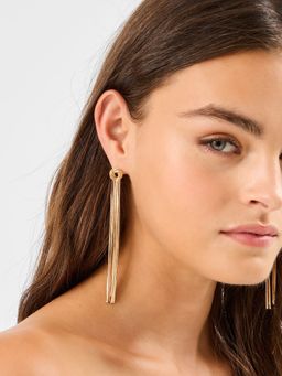 Accessorize London - Gold Slinky Knot Drop Earrings