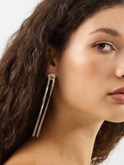 Accessorize London - Silver Slinky Knot Drop Earrings