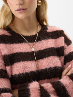 Accessorize London - White Pearl Charm Lariat Necklace