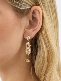 Accessorize London - White Prosecco Drop Earrings