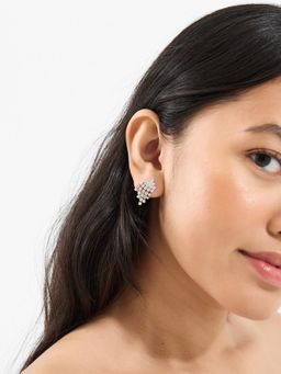 Accessorize London - White Mini Cascade Diamante Drop Earrings