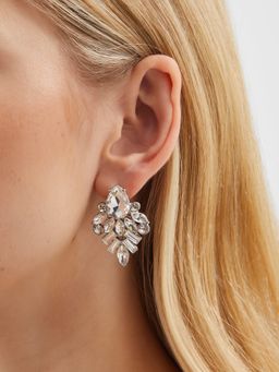 Accessorize London - White Statement Jewel Drop Earrings