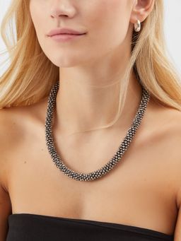 Accessorize London - Silver Chunky Bead Collar Necklace