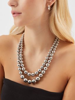 Accessorize London - White Layered Orb Necklace