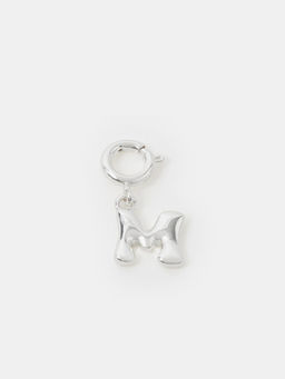 Accessorize London - Silver Bubble M Initial Jewellery Charm