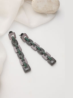 SWABHIMANN - Madelyn Multi-Color Zirconia Dangler Earrings